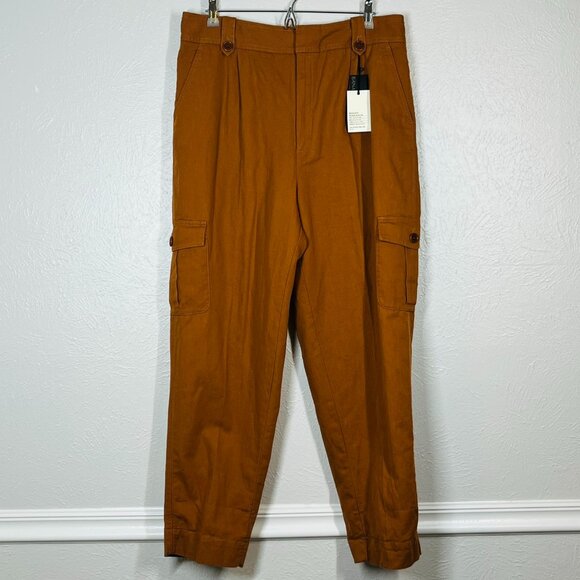 Banana Republic Pants - Banana Republic Rust Orange Tapered High Rise Cargo Pants